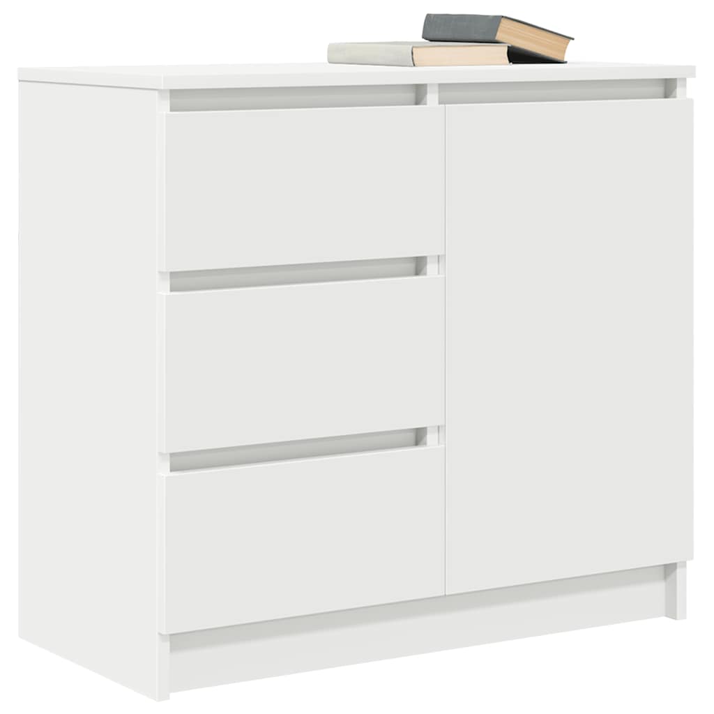 Sideboard mit Schublade Weiß 71x35x65 cm Holzwerkstoff