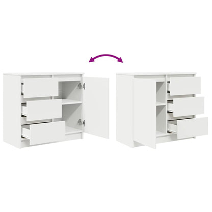 Sideboard mit Schublade Weiß 71x35x65 cm Holzwerkstoff