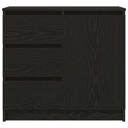 Sideboard mit Schublade Schwarz Eichen-Optik 71x35x65 cm