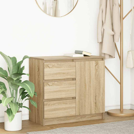 Sideboard mit Schublade Sonoma-Eiche 71x35x65 cm Holzwerkstoff