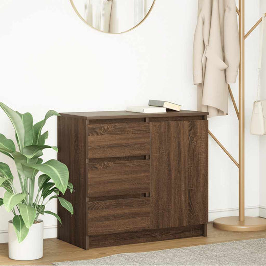 Sideboard mit Schublade Braun Eichen-Optik 71x35x65 cm