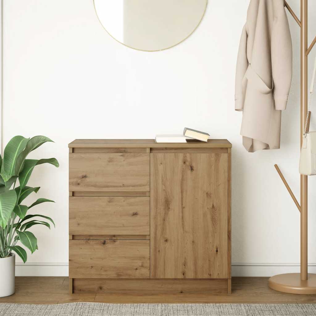 Sideboard mit Schublade Artisan-Eiche 71x35x65 cm Holzwerkstoff