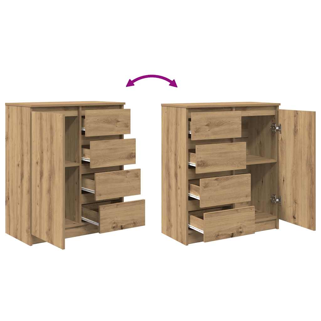 Sideboard mit Schubladen Artisan-Eiche 71x35x84cm Holzwerkstoff