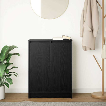 Sideboard Schwarz Eichen-Optik 57x34x76 cm Holzwerkstoff