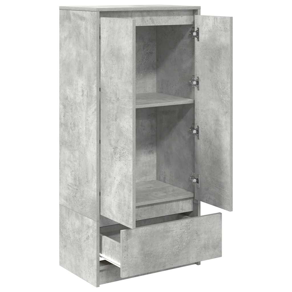 Schrank mit Schublade Betongrau 55,5x34x119,5 cm Holzwerkstoff