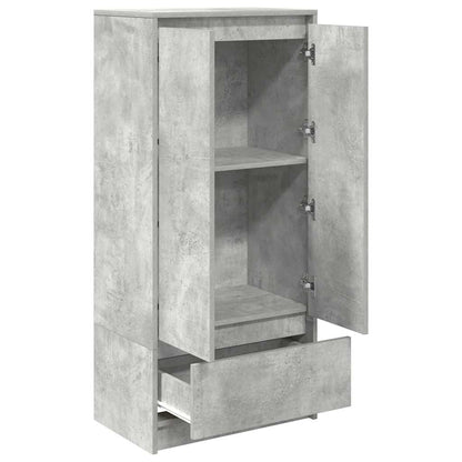 Schrank mit Schublade Betongrau 55,5x34x119,5 cm Holzwerkstoff