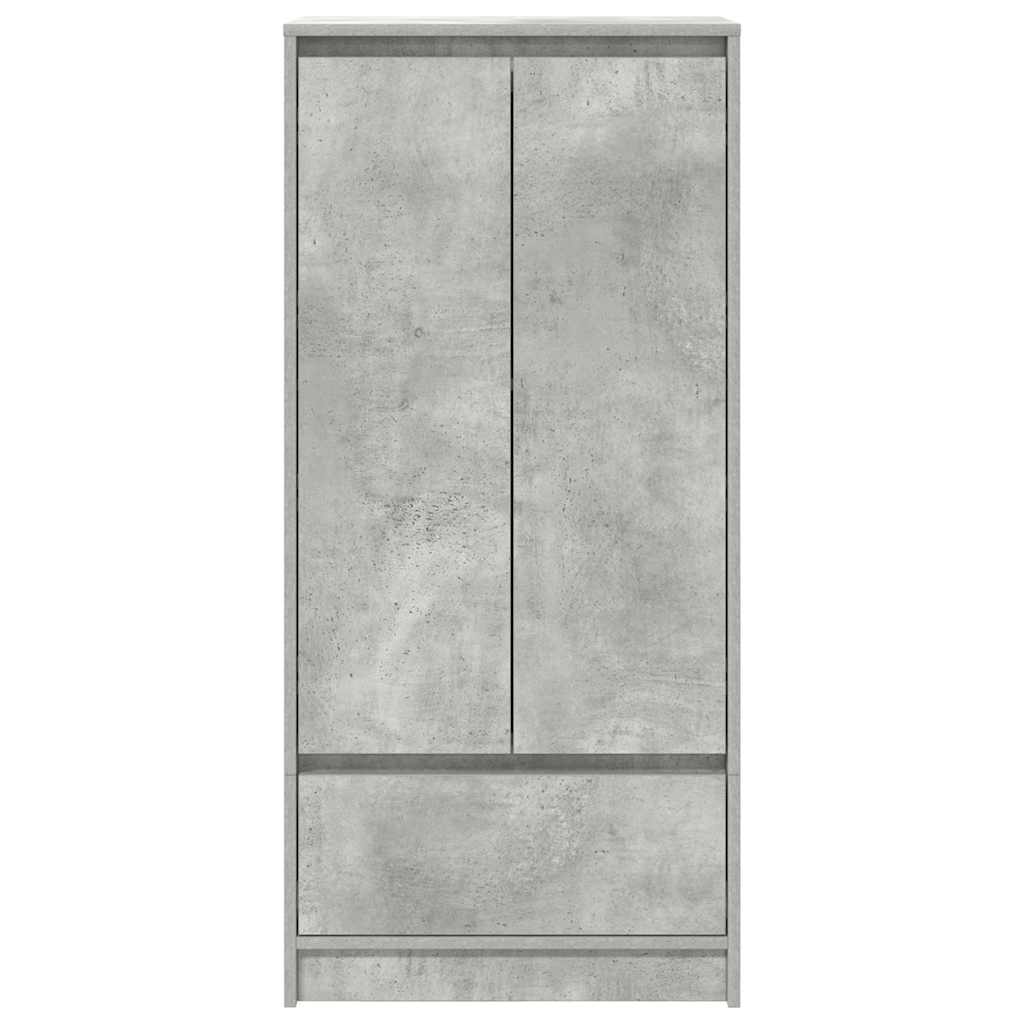 Schrank mit Schublade Betongrau 55,5x34x119,5 cm Holzwerkstoff