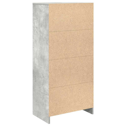 Schrank mit Schublade Betongrau 55,5x34x119,5 cm Holzwerkstoff