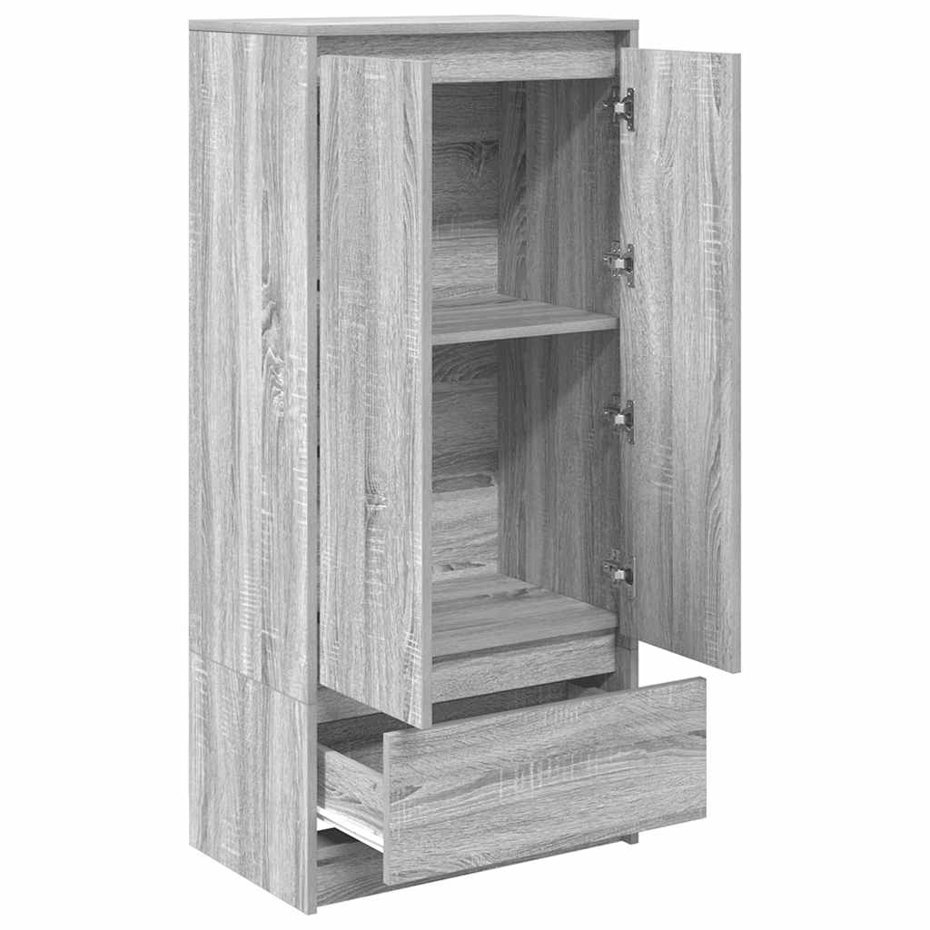 Schrank mit Schublade Grau Sonoma 55,5x34x119,5cm Holzwerkstoff