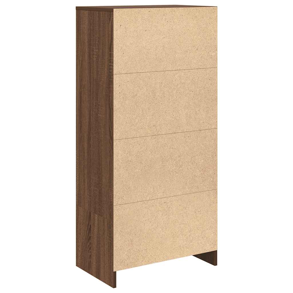 Schrank mit Schublade Braun Eichen-Optik 55,5x34x119,5 cm
