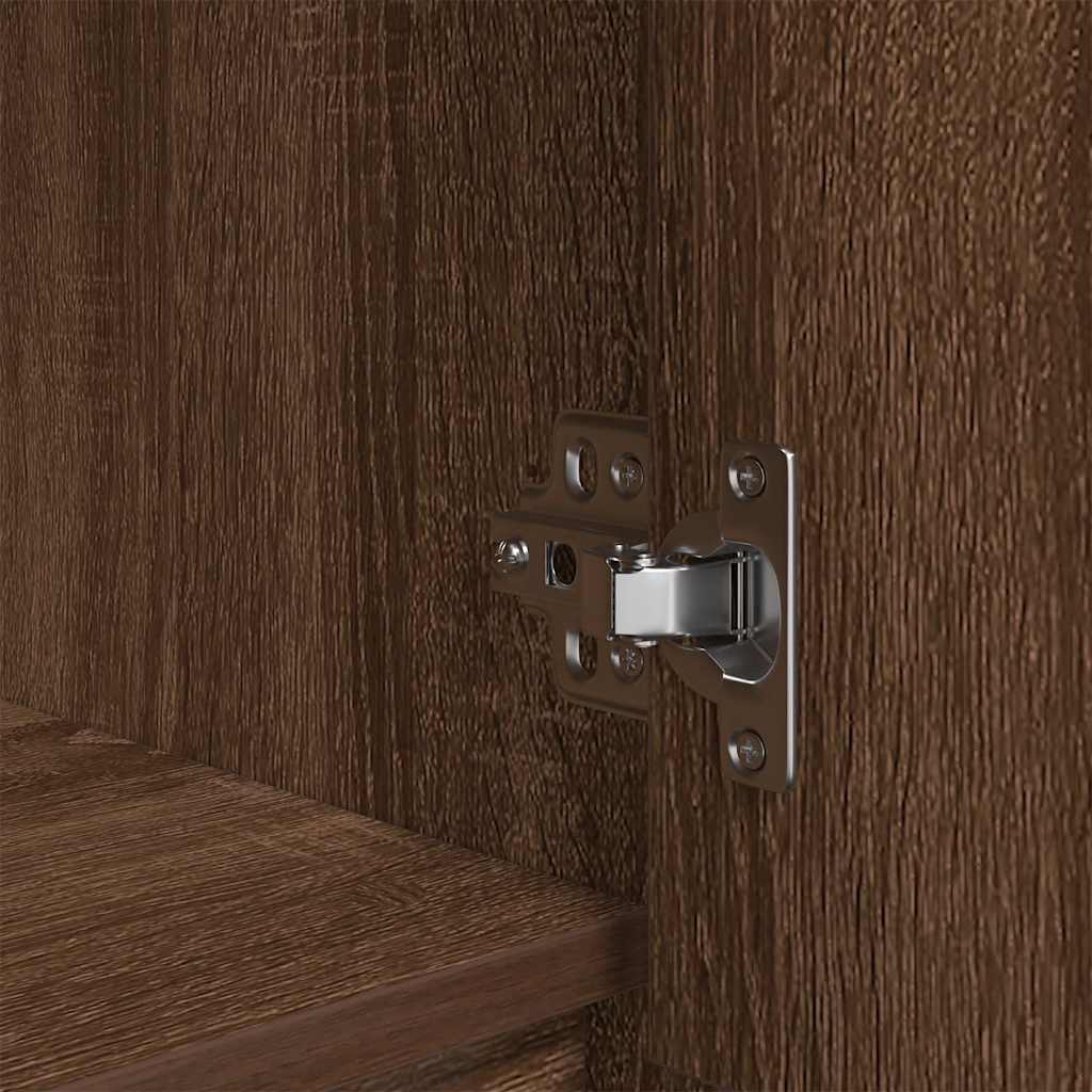 Schrank mit Schublade Braun Eichen-Optik 55,5x34x119,5 cm