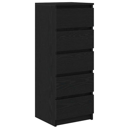 Sideboard mit Schubladen Schwarz Eichen-Optik 37,5x35x99 cm