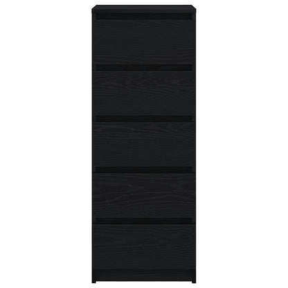Sideboard mit Schubladen Schwarz Eichen-Optik 37,5x35x99 cm