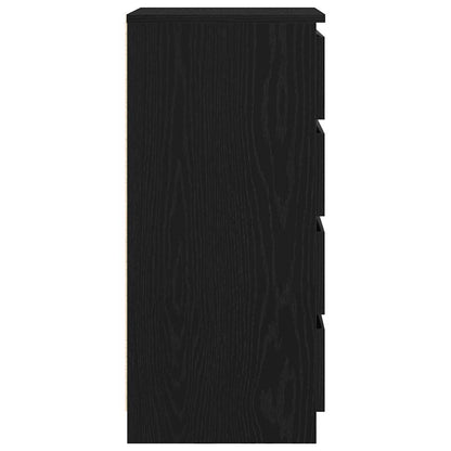Sideboard mit Schubladen Schwarz Eichen-Optik 37,5x35x99 cm