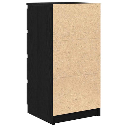Sideboard mit Schubladen Schwarz Eichen-Optik 37,5x35x99 cm