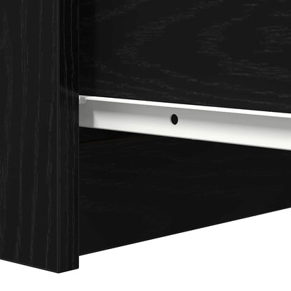 Sideboard mit Schubladen Schwarz Eichen-Optik 37,5x35x99 cm