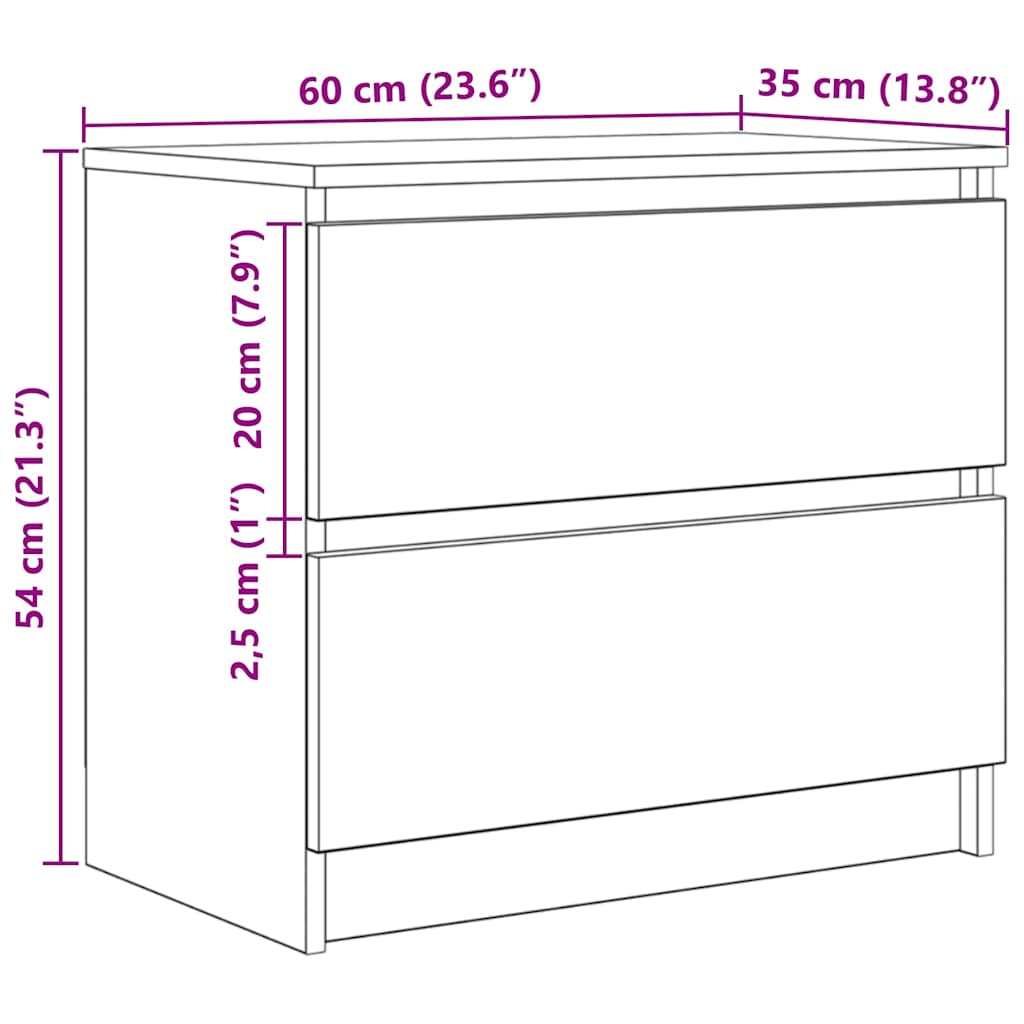 TV-Schrank Weiß 60x35x54 cm Holzwerkstoff
