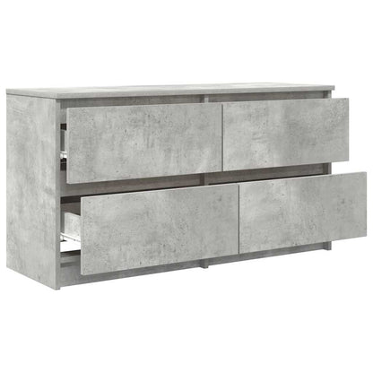TV-Schrank Betongrau 100x35x54 cm Holzwerkstoff