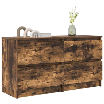 TV-Schrank Räuchereiche 100x35x54 cm Holzwerkstoff