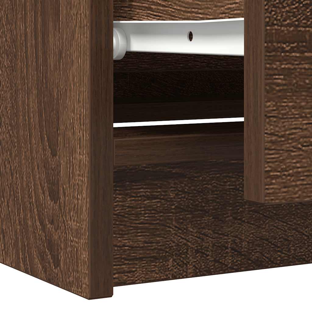 TV-Schrank Braun Eichen-Optik 100x35x54 cm Holzwerkstoff