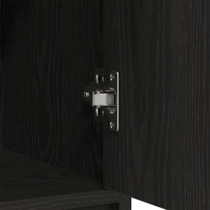 Sideboard mit Schubladen und Türen Schwarz Eichen-Optik