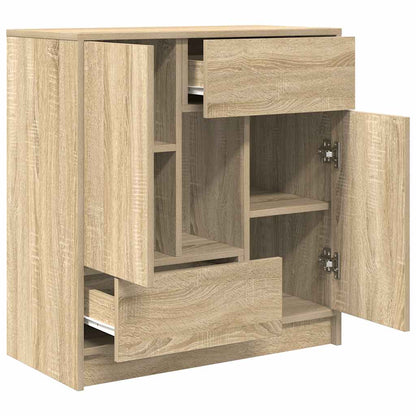 Sideboard mit Schubladen und Türen Sonoma-Eiche 70,5x34x74,5 cm