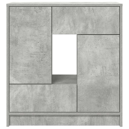Sideboard mit Schubladen und Türen Betongrau 70,5x34x74,5 cm