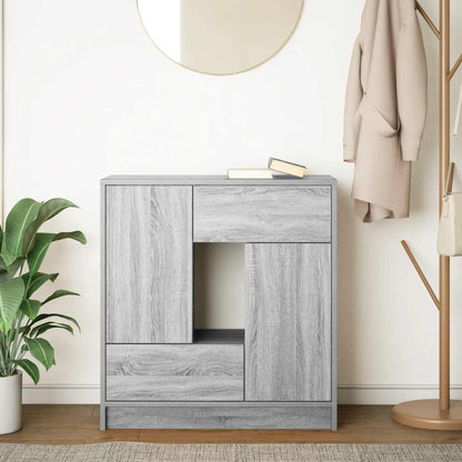 Sideboard mit Schubladen und Türen Grau Sonoma 70,5x34x74,5 cm