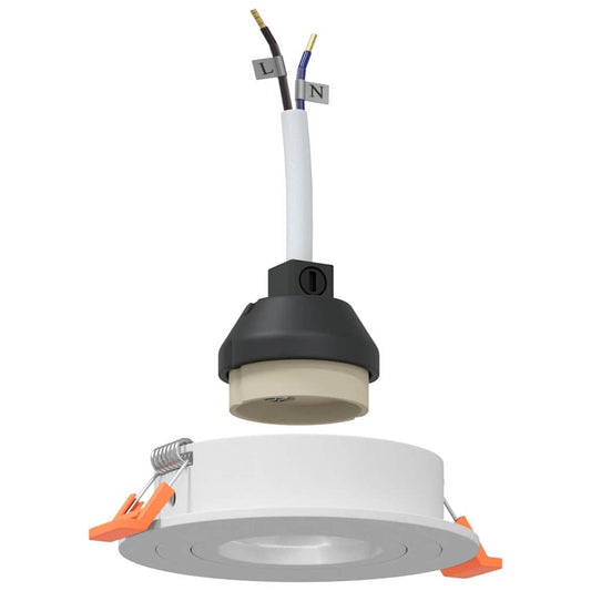 Spotlights mit Scheinwerfern 24 pcs Weiß 9 x 9 x cm Aluminium
