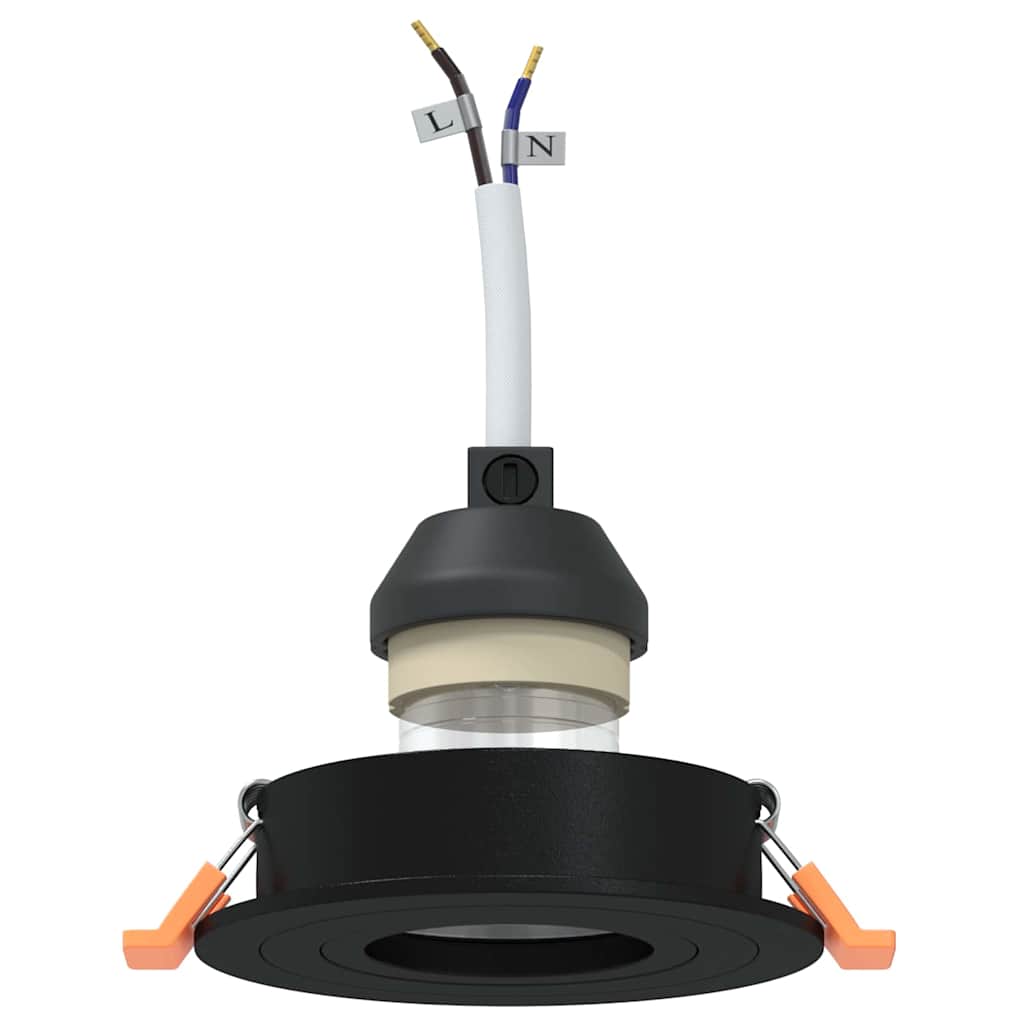 Spotlights mit Strahlern 6 pcs Schwarz 9 x 9 x cm Aluminium