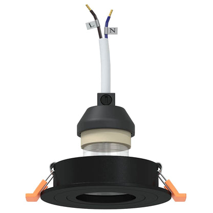 Spotlights mit Strahlern 6 pcs Schwarz 9 x 9 x cm Aluminium