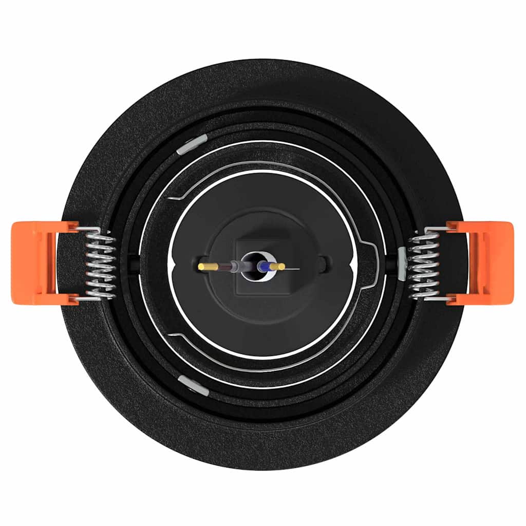 Spotlights mit Strahlern 6 pcs Schwarz 9 x 9 x cm Aluminium