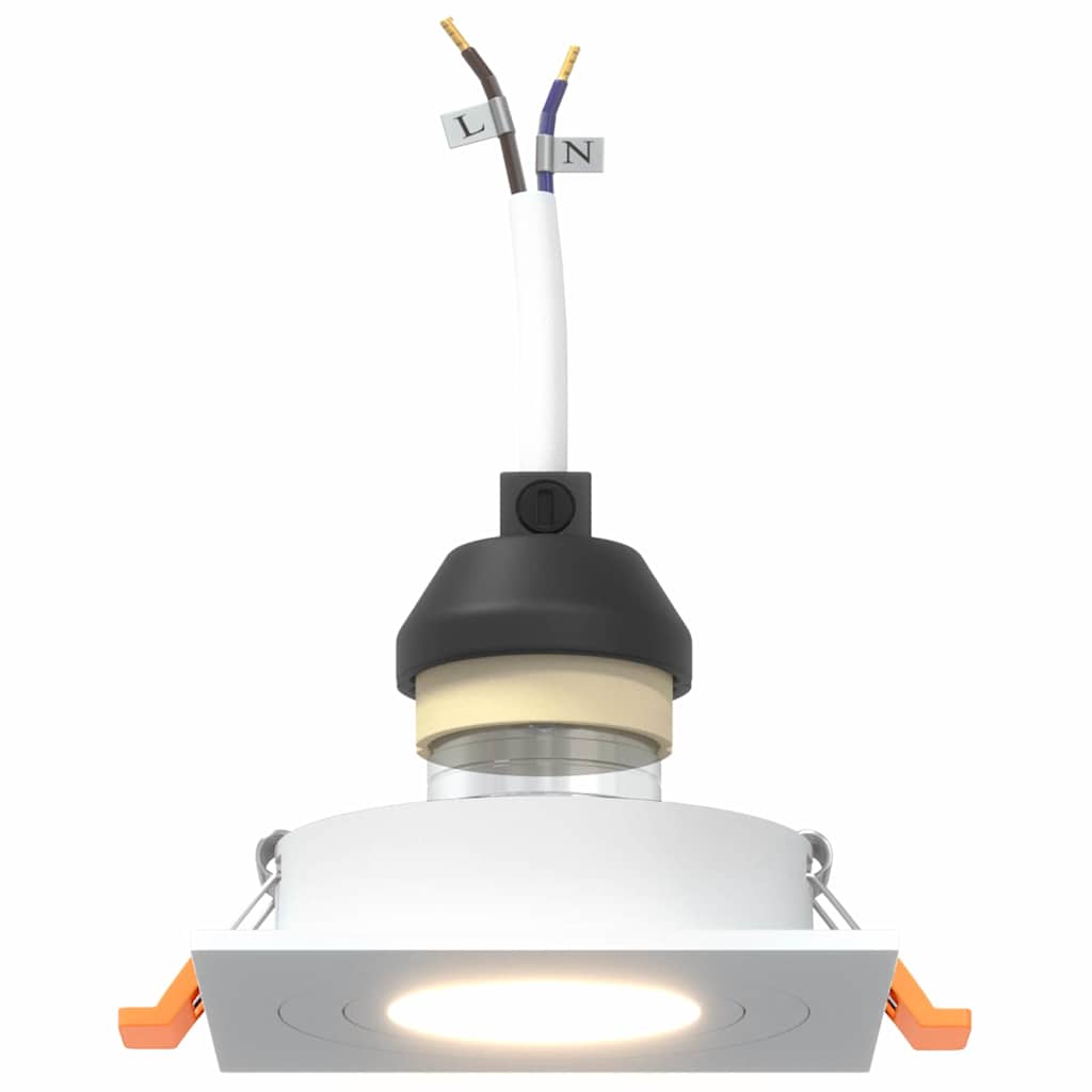 Spotlights mit Strahlern 12 pcs Weiß 9 x 9 x cm Aluminium