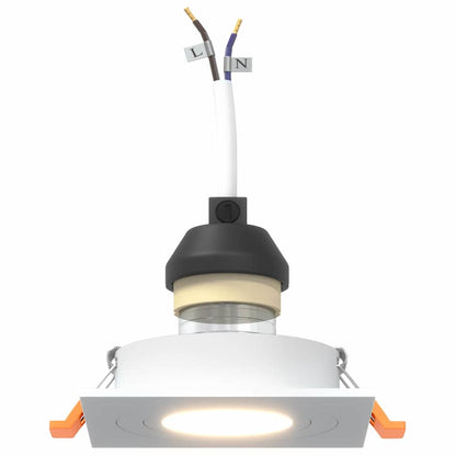 Spotlights mit Strahlern 12 pcs Weiß 9 x 9 x cm Aluminium