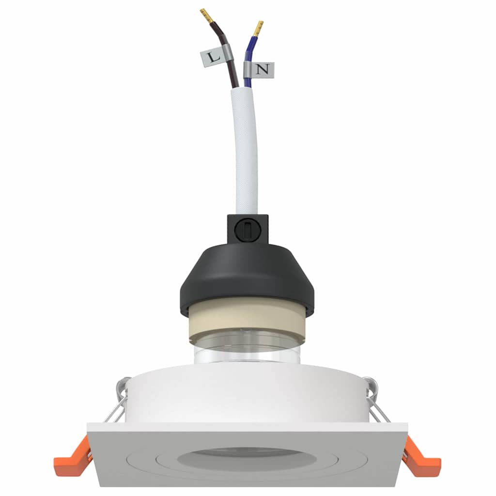 Spotlights mit Strahlern 12 pcs Weiß 9 x 9 x cm Aluminium