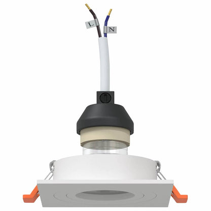 Spotlights mit Strahlern 12 pcs Weiß 9 x 9 x cm Aluminium