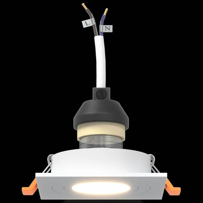 Spotlights mit Scheinwerfern 24 pcs Weiß 9 x 9 x cm Aluminium