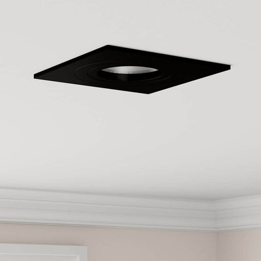 Spotlights 12 pcs Schwarz 9 x 9 x cm Aluminium