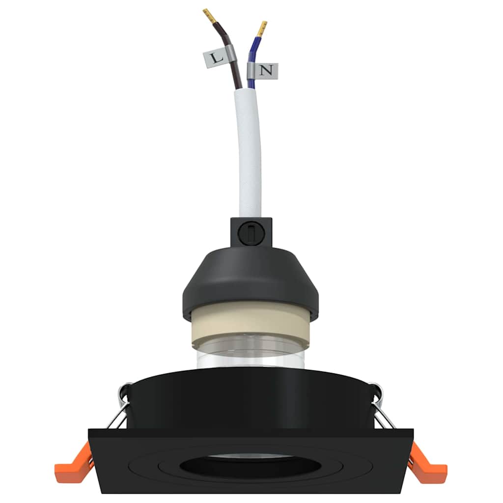 Spotlights mit Strahlern 24 pcs Schwarz 9 x 9 x cm Aluminium