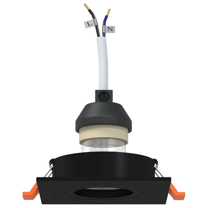 Spotlights mit Strahlern 24 pcs Schwarz 9 x 9 x cm Aluminium