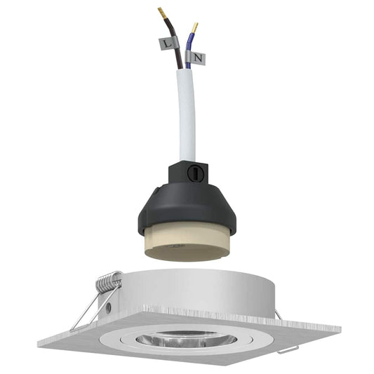 Spotlights mit Scheinwerfern 6 pcs Silber 9 x 9 x cm Aluminium
