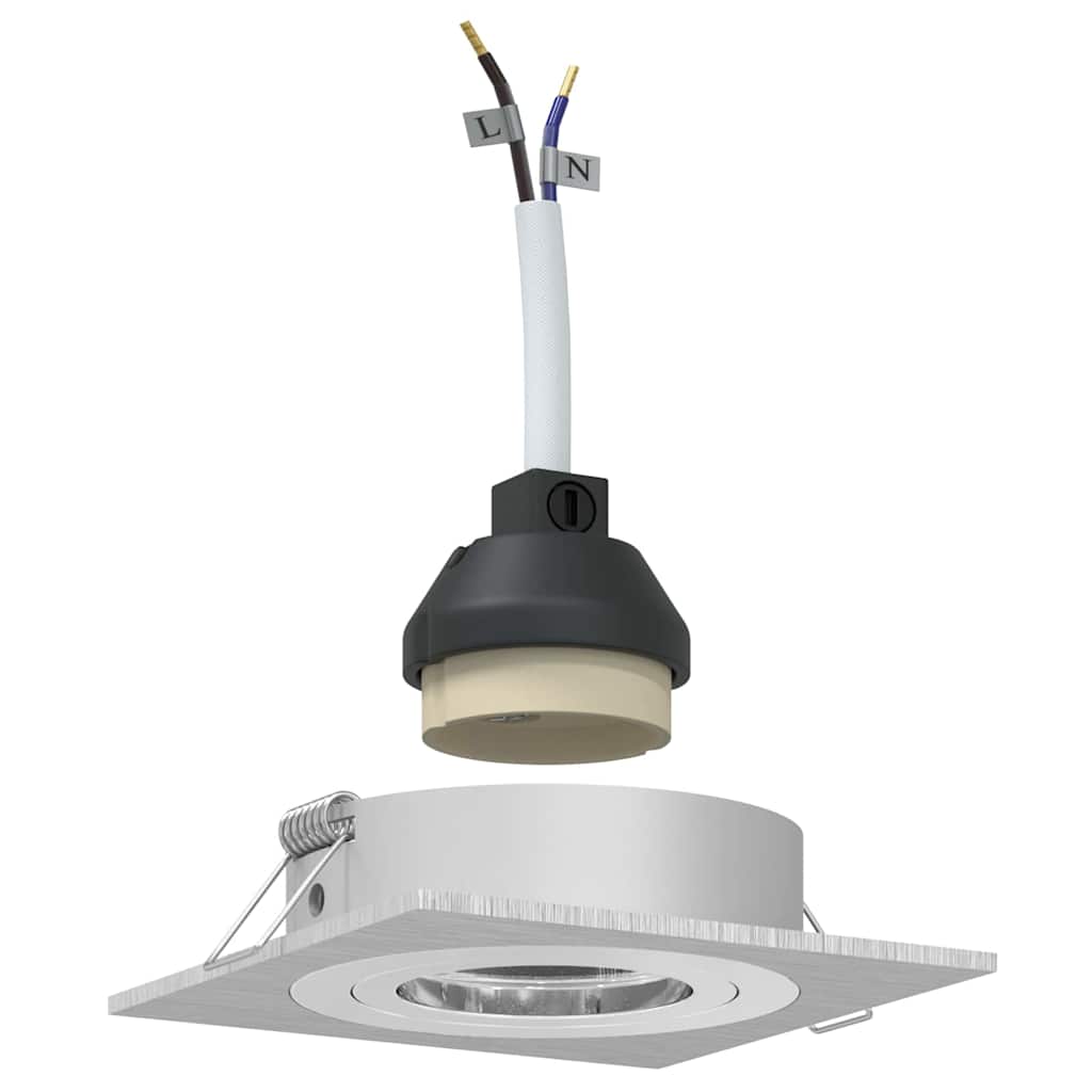 Spotlights mit Strahlern 24 pcs Silber 9 x 9 x cm Aluminium