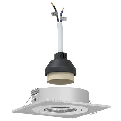 Spotlights mit Strahlern 24 pcs Silber 9 x 9 x cm Aluminium