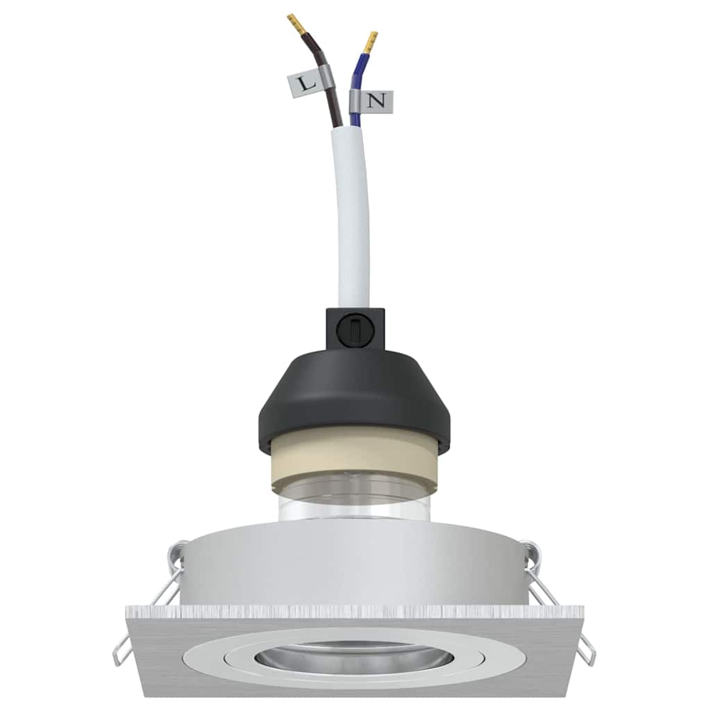 Spotlights mit Strahlern 24 pcs Silber 9 x 9 x cm Aluminium