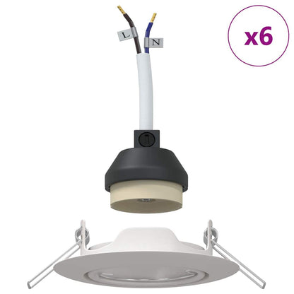 Spotlights mit Scheinwerfern 6 pcs Weiß 9 x 9 cm Metall