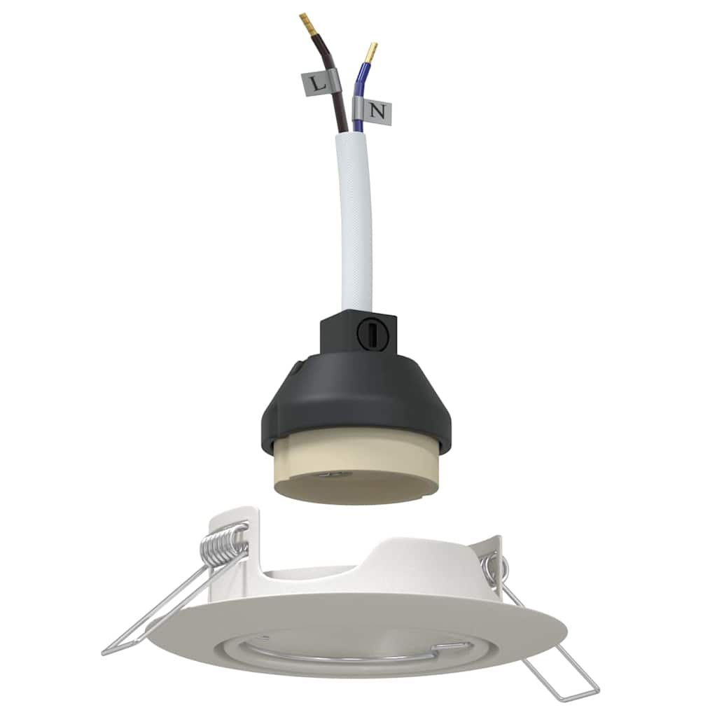 Spotlights mit Strahlern 12 pcs Weiß 9 x 9 cm Metall