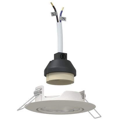 Spotlights mit Strahlern 24 pcs Weiß 9 x 9 cm Metall