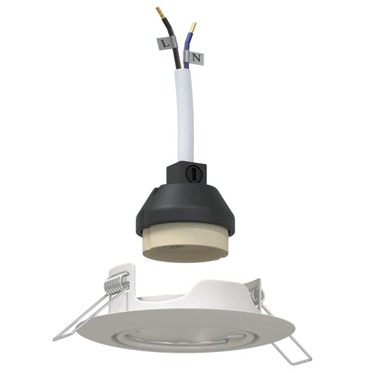 Spotlights mit Scheinwerfern 24 pcs Weiß 9 x 9 cm Metall