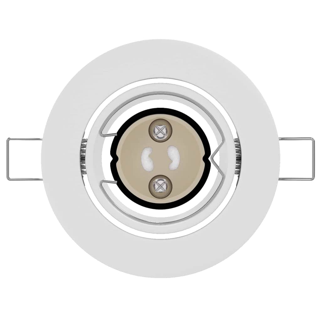 Spotlights mit Strahlern 24 pcs Weiß 9 x 9 cm Metall