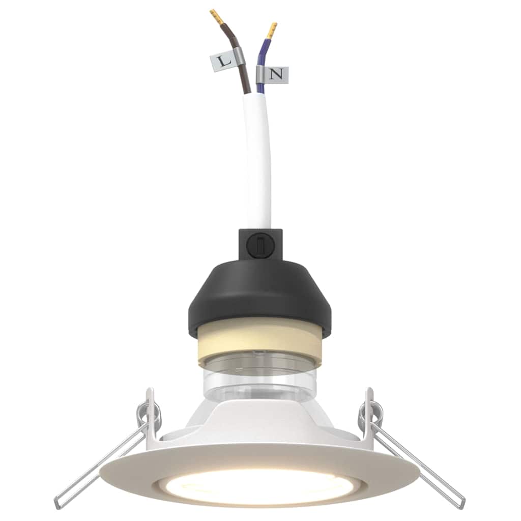 Spotlights mit Strahlern 24 pcs Weiß 9 x 9 cm Metall